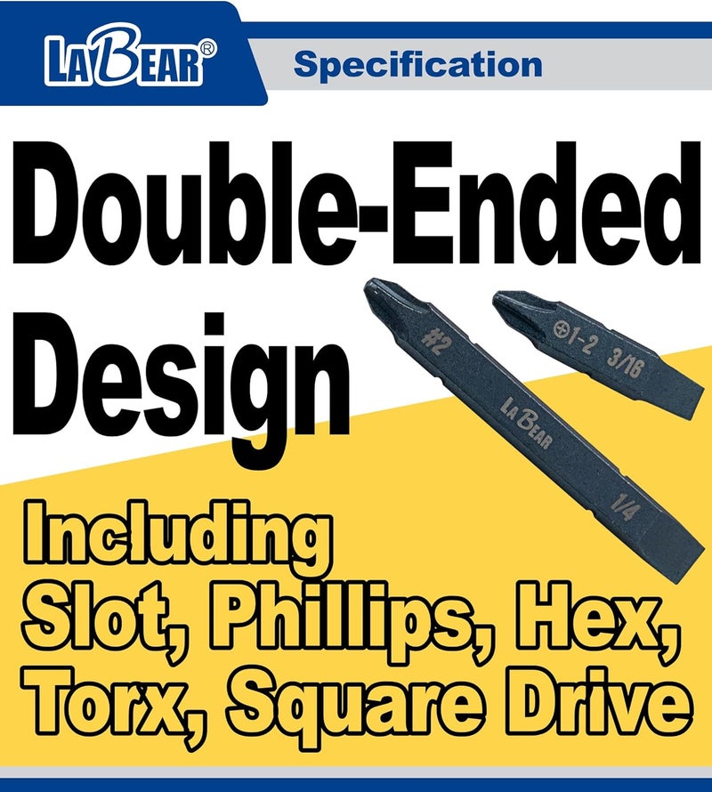 LABEAR - 3pcs Double-Ended Screwdriver Bit for Leatherman Multitool Accessories, #1-#2 Phillips Flat Screwdriver Bits (Not Included SKELETOOLS) - Image 4